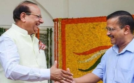 LG विनय सक्सेना से मिलने पंहुचे CM केजरीवाल