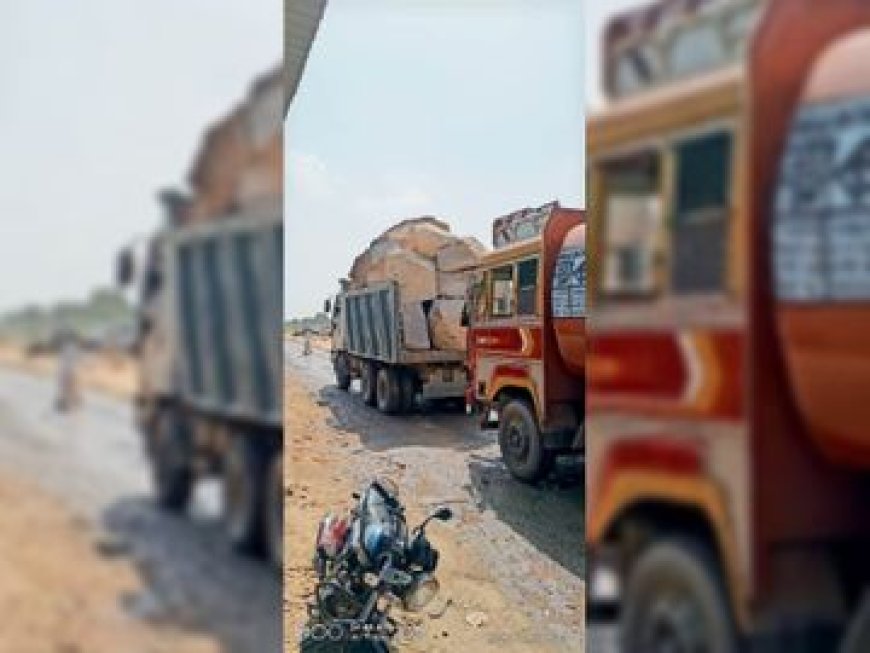 पुलिस की आँखों के सामने से बेखौफ दौड़ते ओवरलोड वाहन..!