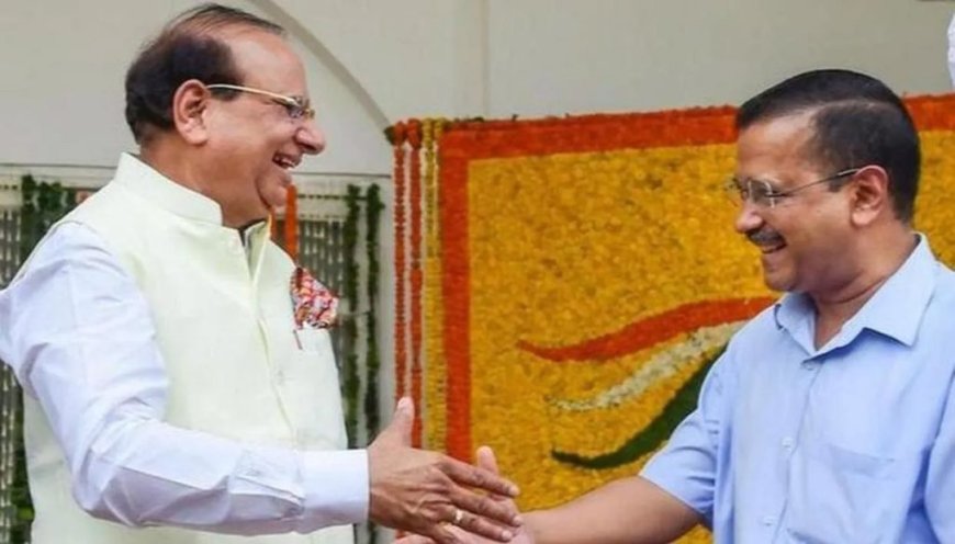 LG विनय सक्सेना से मिलने पंहुचे CM केजरीवाल