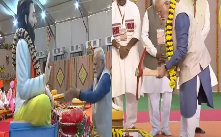 सागर जिले में 100 करोड़ के बजट से बनेगा संत रविदास जी का विशाल मंदिर, पीएम मोदी ने किया शिलान्यास.