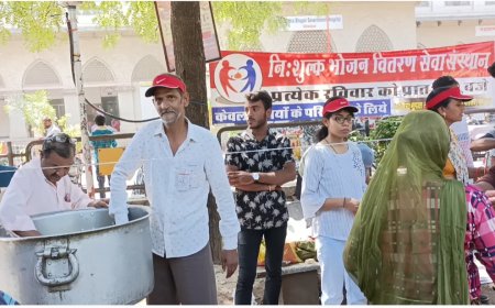 उदयपुर में एम बी चिकित्सालय में निःशुल्क भोजन वितरण ओर आवश्यक भौतिक सामग्री का वितरण हर रविवार