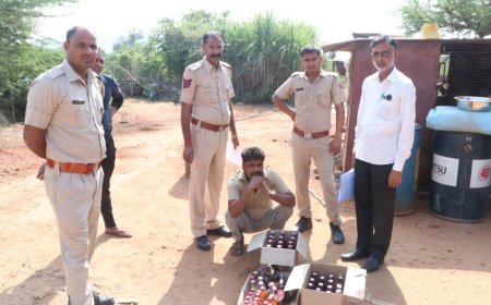 जिला पुलिस शाहपुरा द्वारा आगामी विधानसभा चुनावो के मद्वेनजर अवैध शराब जप्त