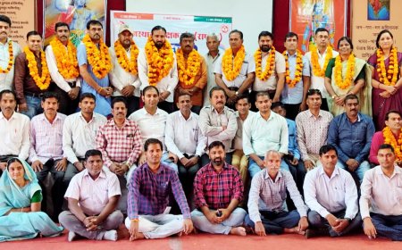 राजस्थान शिक्षक संघ राष्ट्रीय जिला शाहपुरा के चुनाव में महेश कुमार शर्मा जिलाध्यक्ष निर्वाचित