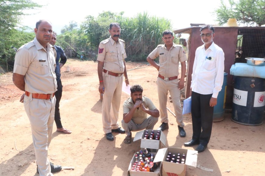 जिला पुलिस शाहपुरा द्वारा आगामी विधानसभा चुनावो के मद्वेनजर अवैध शराब जप्त