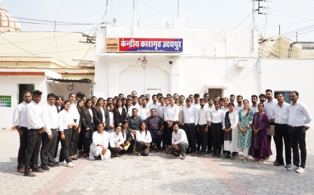 सिंघानिया विधि के महाविद्यालय के विधार्थियो ने सेंट्रल जेल की कार्यप्रणाली समझी