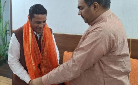 विधायक बैरवा ने भाजपा के प्रदेश संगठन मंत्री चंद्रशेखर से की मुलाकात